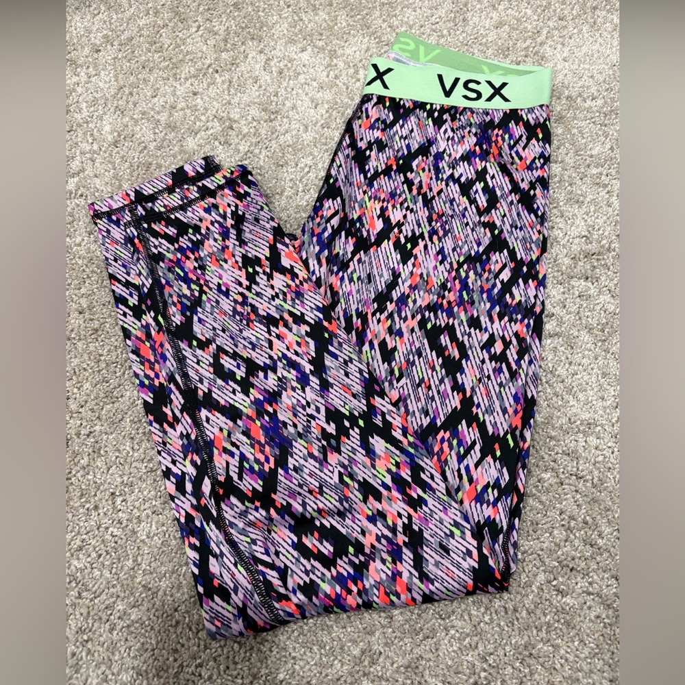 Victoria's Secret VSX Animal Print Snakeskin Purple Multicolor Legging Size L